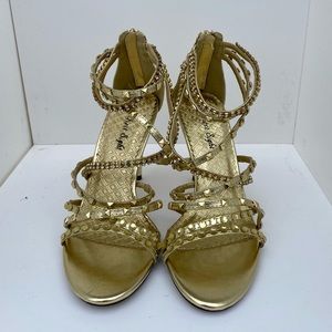 Gold Strappy Heels